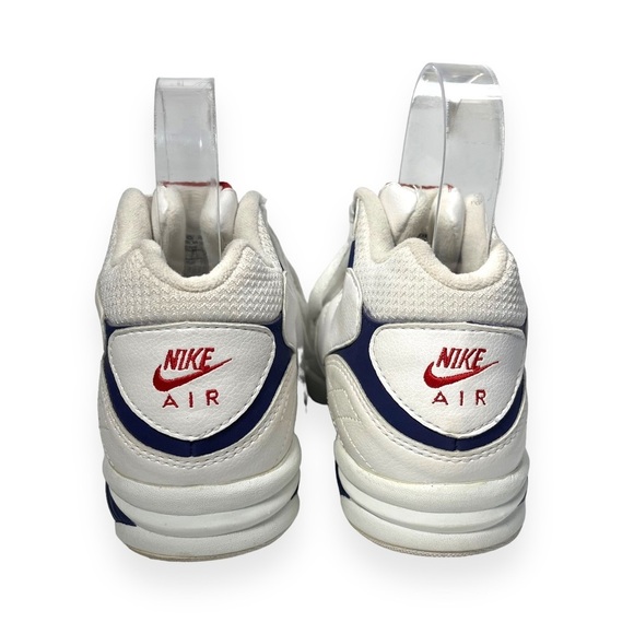 Vtg Nike Air Forefoot Women Mid Shoes Athletic Sneakers White Leather Red Purple - Picture 7 of 15